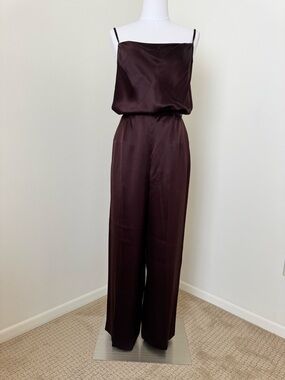Worth Silk Spaghetti-Strap Pant Set in Deep Plum Y2K Aesthetic